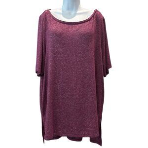 Lane Bryant‎ Oversized Tunic Top 22/24 Berry Pink Slouchy Lounge